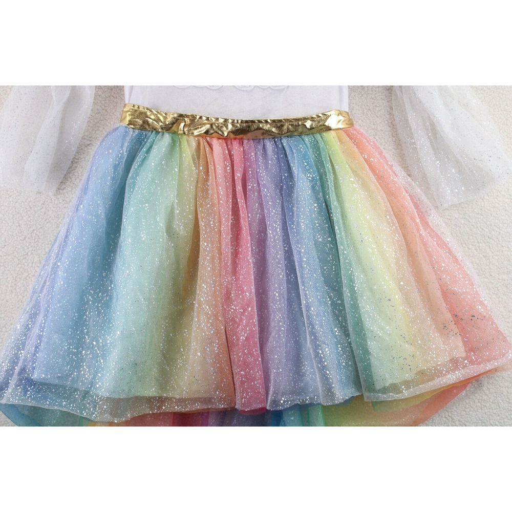 Hyde and EEK! Boutique Kids Rainbow Unicorn Dress with Wings Costume Large L - Picture 6 of 16